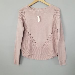 Aeropostale Blush Pink Oversize Crewneck Sweater